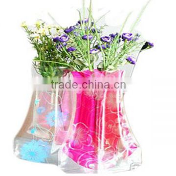 recycling clear pvc vase with hiqh quality