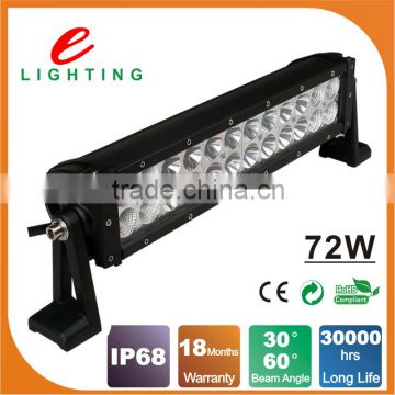 Factory price 72w car led light bar 12v