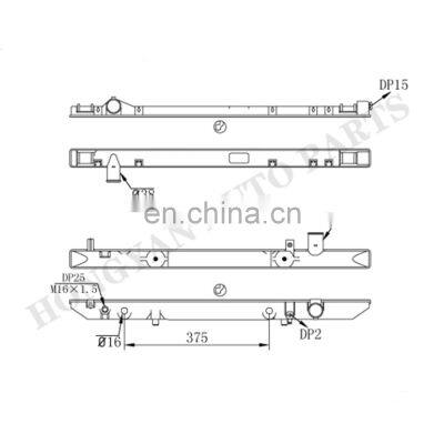 car share parts with auto radiator pa66 gf30 for radiator plastic tank