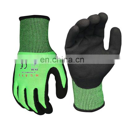 Grip Fluorescent Safety Job Gloves U2 Cooling Liner Cutter Glove Sandy Nitrile Scrub Mitts Hairy Crab Glove Fishing Diving
