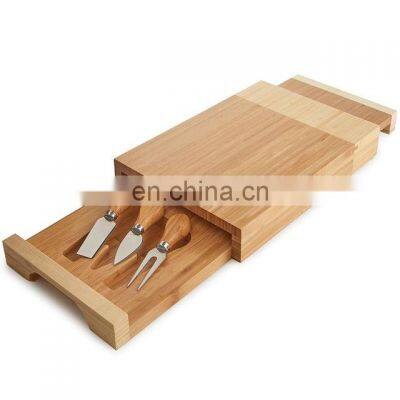 Unique Design Food Grade And High Quality Premium Rectangle Bamboo Cheese Board