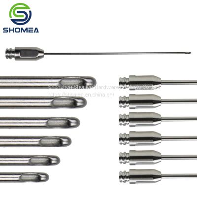 Shomea Customized round closed end  Stainless Steel Single Hole  Liposuction Needle