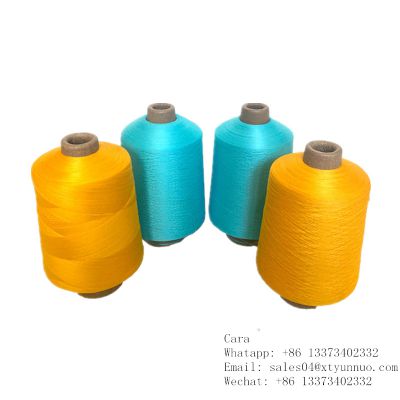 Factory Outlet Textile Polyester Yarn/100% polyester Bleached/DTY yarn