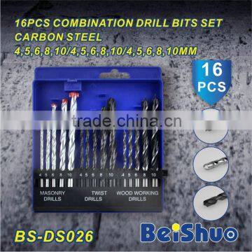 Factory Supply High Carbon Steel Combination Drill Bit Set for Metal and Wood and Concrete