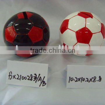 Ceramic football money bank