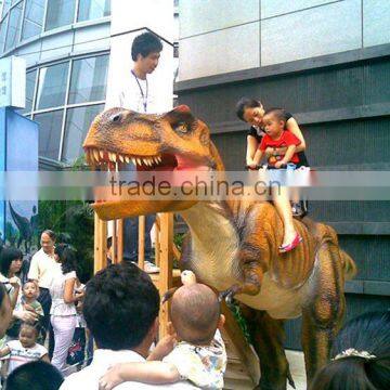 Electric animatronic emulation realistic robotic ride dinosaur for children