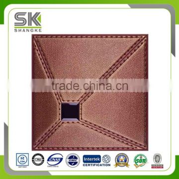 Smooth Flat Wall Decorative 3D Faux Leather Wall Panel