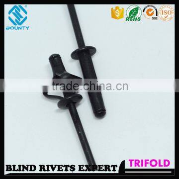 HIGH QUALITY FACTORY BLACK OXIDATION COLOR TRI-GRIP BLIND RIVETS FOR GLASS CURTAIN WALL