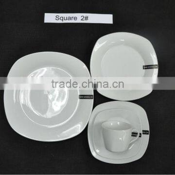 Square shape(2#) porcelain dinner plate/whiteware