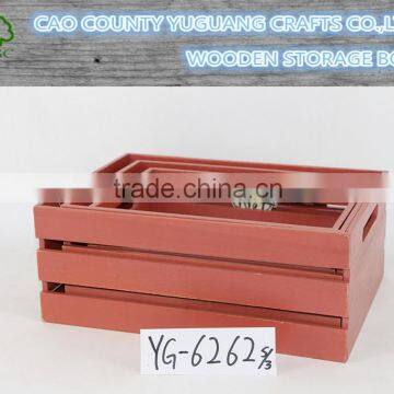 high quality customized decorative wooden crates for flowers