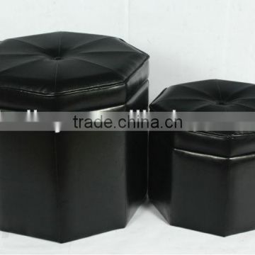 Modern well sale round leather ottoman with one button