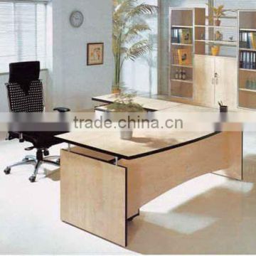 Black brim wooden color office desk HC-924