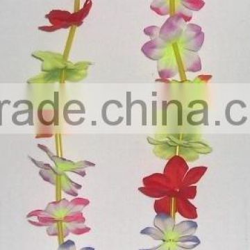 bright-coloured Hawaiian Flower Lei Necklaces