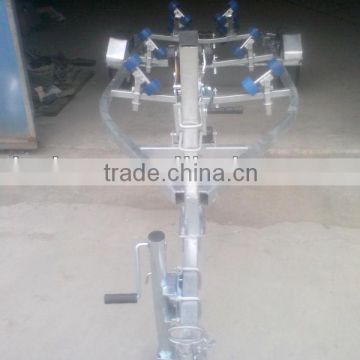 small Hot dip galvanized boat trailer with wobbly rollers