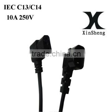IEC male to iec female power cord right angle