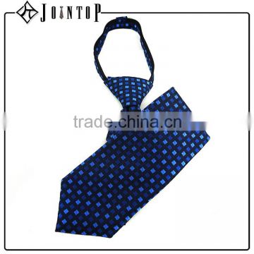 Custom fashion style silk design best tie brand with zipper