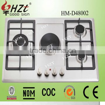 Gas and Hot plate Eelectical 4 Burner Gas Stove (HM-D48002)