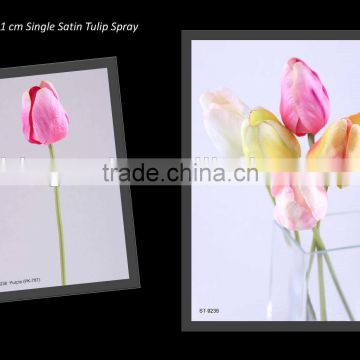 Artificial Flower Single Satin Tulip Spray