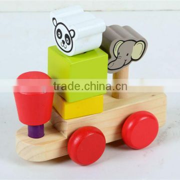 Children wooden mini train toy