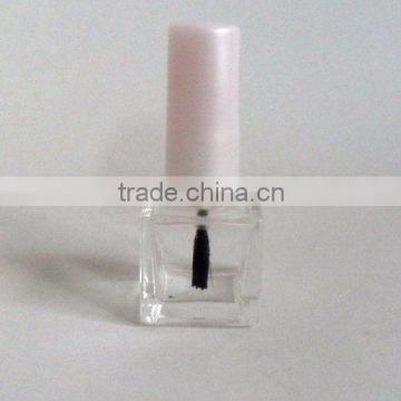 cylinder nail brush cap with glass nail bottle