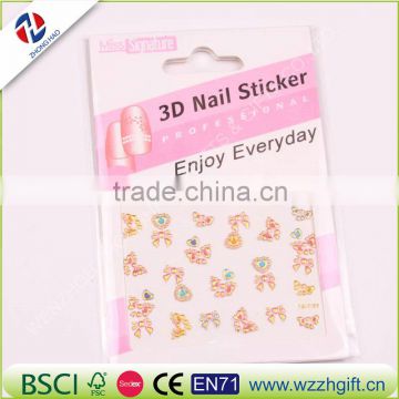 New Gold Silver Fashion style Water Transfer Stickers 3D Design DIY Nail Art Decorations Nail Sticker Nail Decal