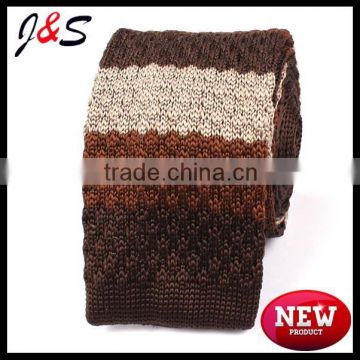 new arrival mens three shades of brown knitted tie KT047
