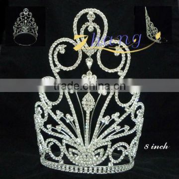 fashion newest design large rhinestone crown