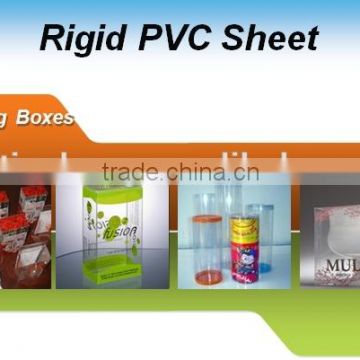 folding box clear rigid PVC plastic in sheet