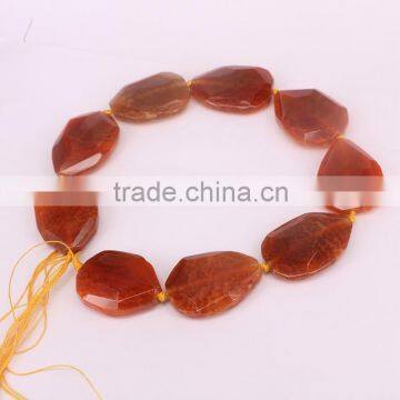 Natural Orange Agate Beads Pendant Tear Drop Agate Charms For Jewelry Necklace Making