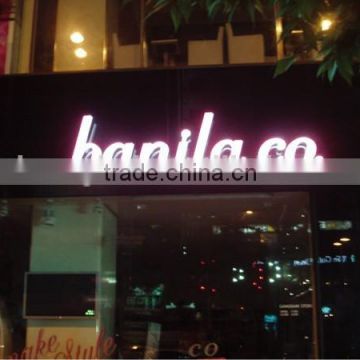 Amsterdam led channel letters led facade letters custom logos led acrylic doors designs