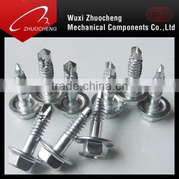 zinc plated DIN7504k Hex Flange Head Self Drilling Screw