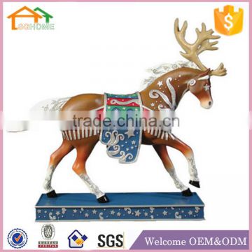 Factory Custom made best christmas decoration gift polyresin reindeer figurine