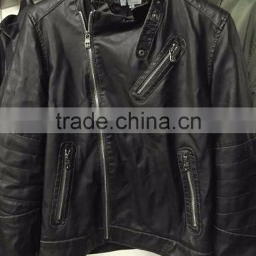 Classic mens jacket pu leather jacket motorcycle racing jacket