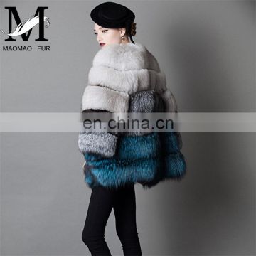 Fashionable Whole Skin Classic Design Women's Lovely Genuine Fox Fur Jacket