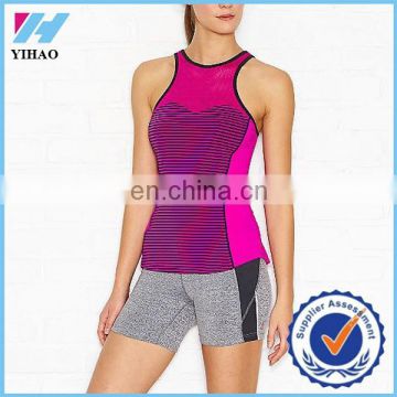 Yihao 2015 Ladies Custom Sports Gym Sublimation Singlet Tank Top Be Strong Tank