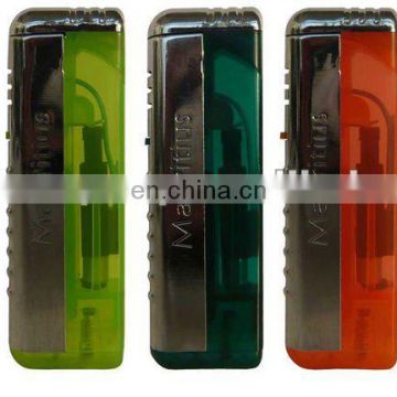 plastic and metal windproof lighter for business men