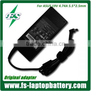 New 90W AC Adapter for ASUS 19V 4.74A Adaptadores para laptop W3 W5 W7 X50 L80 U6 V1 V2 W1 VX 5.5*2.5mm