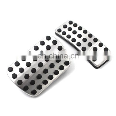 Car Pedal Pad Foot Rest Plate Cover For Benz A GLA Stainless Steel Silver Auto
