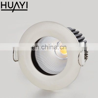 HUAYI Hot Sale Simple Style Aluminum 9W White Color Indoor Office Shopping Mall Ceiling Recessed Led Spotlight
