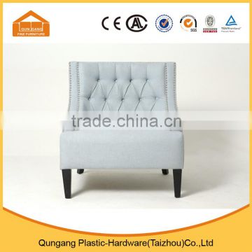 modern cafe button tufted upholstery sofa chair made in Qungang furniture