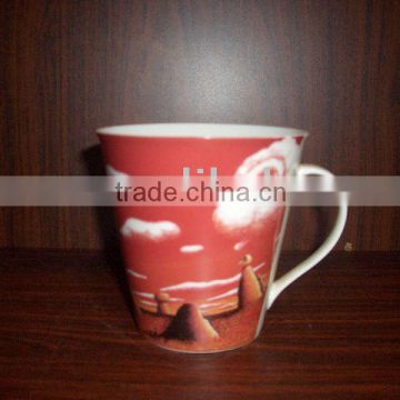 Porcelain Conical Mug with Decal