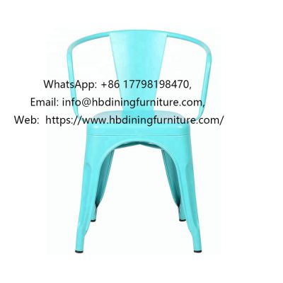 Low backrest iron chair