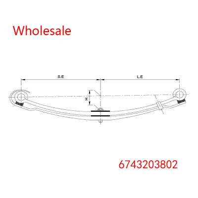 6743203802 Heavy Duty Vehicle Front Axle Wheel Parabolic Spring Arm Wholesale For Mercedes Benz
