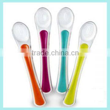 2015 New baby soft spoon,Baby silicone spoon Baby spoon