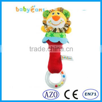 Babyfans Funny Rattle Plush Soft Fabrics Teether Children Hand Bell Baby Toys