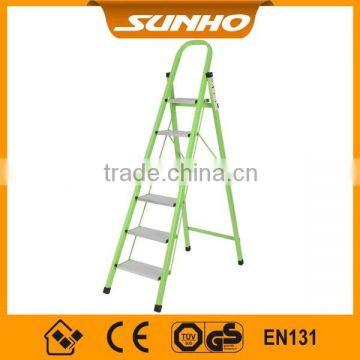 Household retractable safety steel folding step herringbone stair ladder