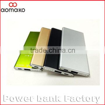 Best selling amk-005 alluminium alloy power bank passed CE FCC Rohs certificate with 3000mah capacity