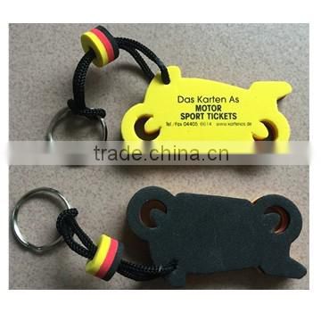eva floating keychain made by car style, one side printing with your logo