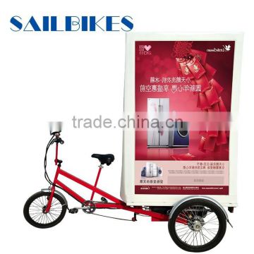 electric express tricycle ad bikes with LED