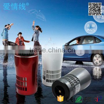 2015 Hot sale car air purifier/air purifier ionizer,portable Hepa air freshener purifier ionizer air purifier for car